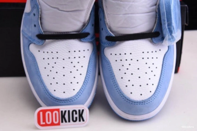 Rep TBkick BLUE 555088-134 AIR UNIVERSITY JORDAN 1 BLACK RETRO HIGH WHITE 0809